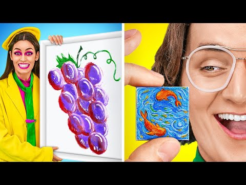 CHEFS-D'ŒUVRE GÉANTS vs MINI🌟 Astuces Épiques avec Stylo 3D & Conseils de Dessin Simples par 123 GO!