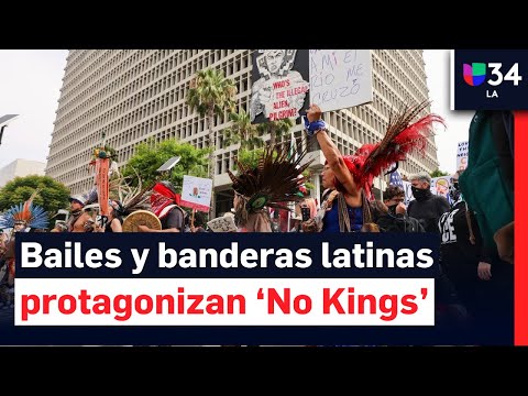 Bailes y banderas latinas protagonizan protesta 'No Kings': La otra cara de la manifestación
