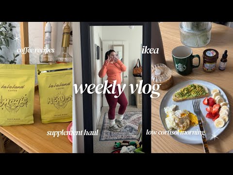 weekly vlog: life changing supplements, new gym favorites, low cortisol morning routine & more