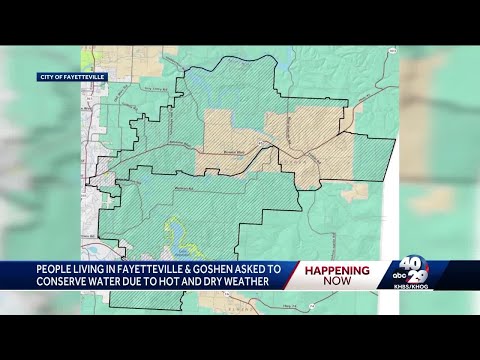 YouTube video thumbnail: Many in Fayetteville and Goshen Urged to Conserve Water Amid Heat and Dry Conditions