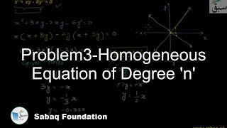 Problem3-Homogeneous Equation of Degree 'n'
