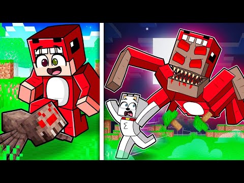 YOUTUBER  se Convierte en Un PARÁSITO en Minecraft! 🕷️😱 Me convierto en ARAÑA Raptorgamer