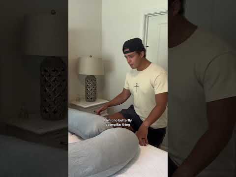 His reaction to my PREGNANCY pillow #taylorandsoph #pregnancy #couple#marriage #relationship#shorts