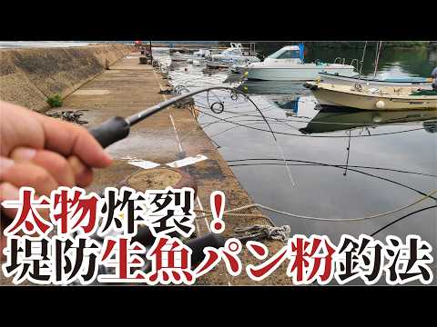 堤防に浮かべるだけ！太物が我先に食いつく禁断のパン粉エサが爆誕