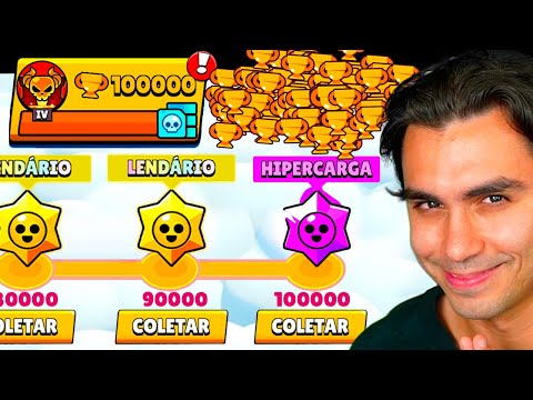 ZEREI O NOVO CAMINHO DE 100 MIL TROFEUS NO BRAWL STARS