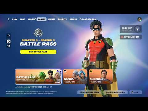 PASSE DE COMBAT SAISON 3 CHAPITRE 6 sur FORTNITE !! (tous les paliers)