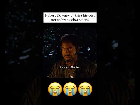 Robert Downey Jr breaking character? 🤣 #robertdowneyjr #tropicthunder #rdj #ironman #shorts