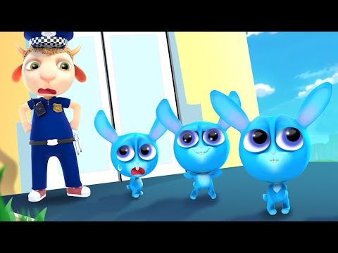 Police Officer - Rabbit's Helper | Funny Cartoom for Kids + Kinds Songs | Dolly and Friends 3D