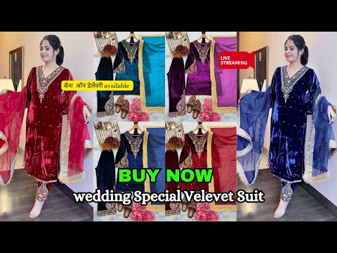 Buy Ready Made Velvet Suit/Anarkali suit/Pakistani Velvet Suit/Velvet Suit haul/Velvet Kurta Sets