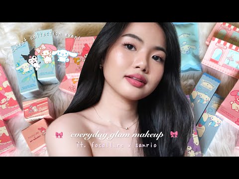 everyday glam makeup ft. FOCALLURE X SANRIO 🎀💫 | Yen Bonilla