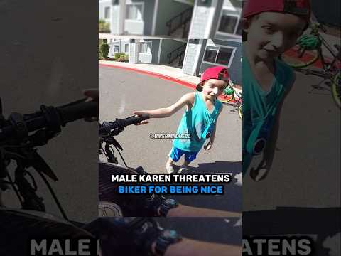 Male Karen Threatens Biker For Making Kids Happy  😲