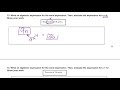 Algebraic Expressions and Operations