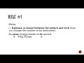 Pronoun Usage and Agreement Concepts