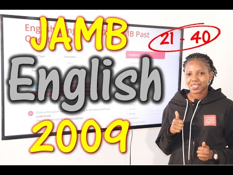JAMB CBT English 2009 Past Questions 21 - 40