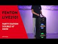 Bluetooth Party Speaker with LED Lights - Fenton LIVE2101 Dual 10"