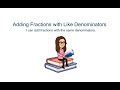 Adding Fractions with Like Denominators Explained