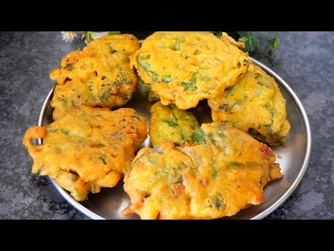 सर्दियों में खाना हो चटपटा मजेदार टेस्टी नाश्ता तो पालक से इस#recipe  को बनाना |#food | nashta