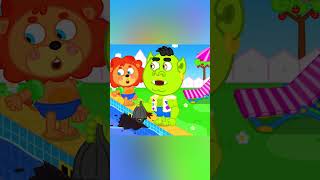 Keluarga Singa Indonesia | Ekor anak serigala di kolam | Kartun anak-anak