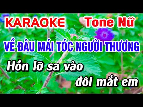 Về Đâu Mái Tóc Người Thương Karaoke TONE NỮ | Hoài Phong Organ