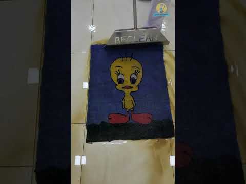 Cleaning satisfying the muddy fluffy carpet #shorts