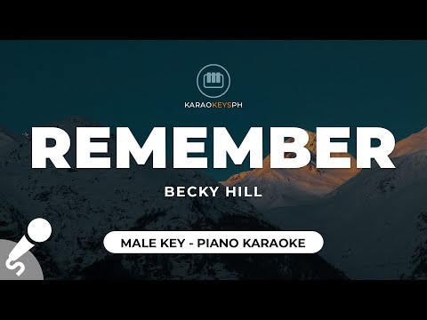 Remember – Becky Hill (Male Key – Piano Karaoke)