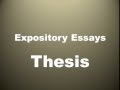 Crafting a Strong Thesis Statement in Expository Writing