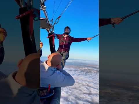 Hot air balloon jump #skydive