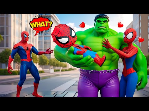 Hulk x Spider Man Love Story vs Spider-Girl Wife in Granny House | Funny Horror Granny Animation