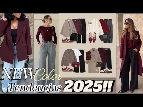 MODA 2025 COLOR EN TENDENCIA Mujer ¡¡COMO COMBINAR EL COLOR DE MODA DEL AÑO