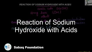Reaction of Sodium Hydroxide with Acids