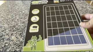 Unboxing a Mini 8 Watt Portable Solar Panel