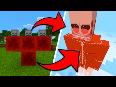 How To Spawn the Colossal Titan in Minecraft Pocket Edition (Attack On Titan Addon)