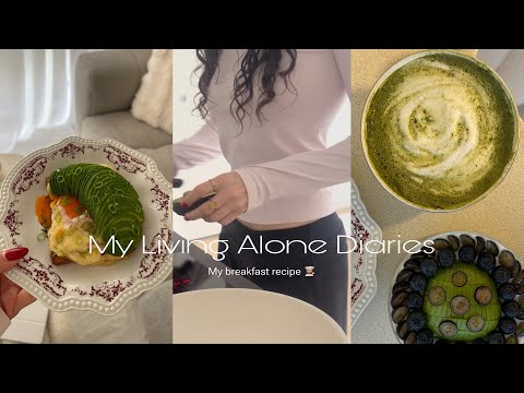 My Living Alone Diaries | My breakfast recipe 🍳🥑 🍵