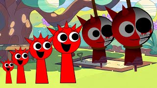 All the Sizes of Sprunki Raddy VS All the Sizes of Sprunki Vineria FNF Mod