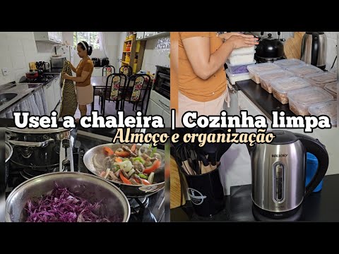 USEI A CHALEIRA ELÉTRICA PELA 1° VEZ, COZINHEI FEIJÃO P/ 20 DIAS, COZINHA LIMPA E ORGANIZADA