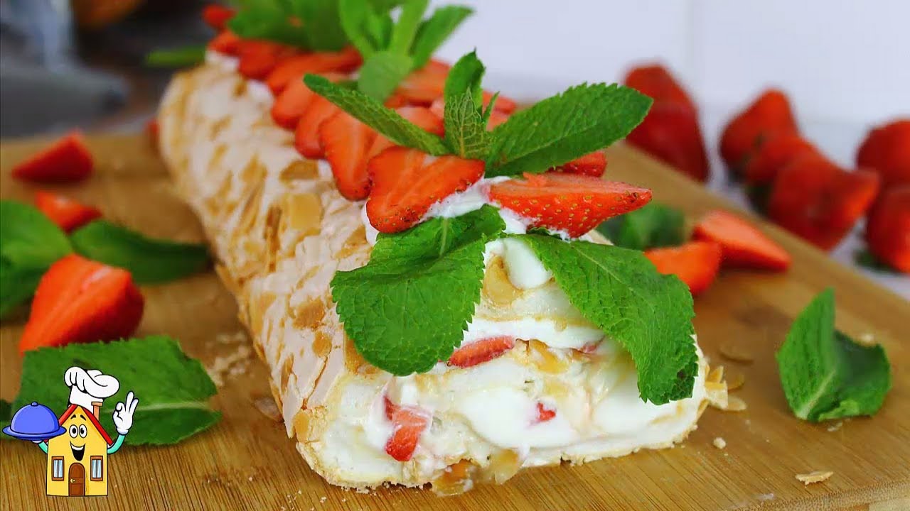 Нежная Вкуснятина к Чаю/ МЕРЕНГОВЫЙ рулет!