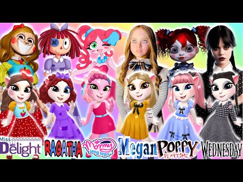 My Talking Angela’m 2 || Miss Delight vS Ragatha vS Mommy LongLegs vS M3gan vS Wednesday vS Poppy