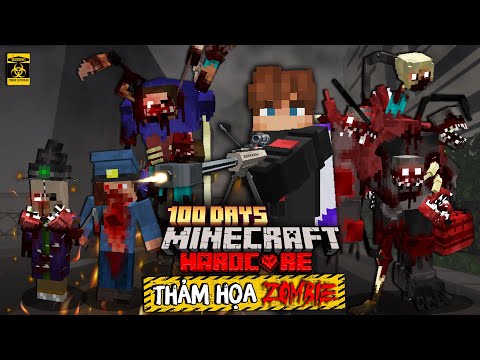 Mình Sinh Tồn 100 Ngày Minecraft Thảm Họa ZOMBIE Siêu Đột Biến [FULL MOVIE]