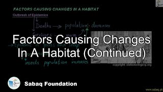 More on Factors Causing The Changes in a Habitat
