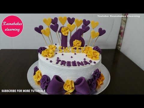 happy sweet 16th birthday party cake design ideas...