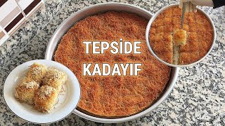 TEPSİDE KADAYIF TATLISI TARİFİ✅💯 #kadayıftatlısı