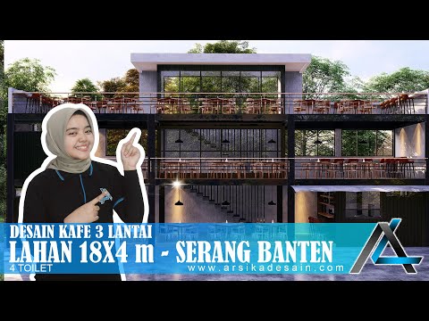 DESAIN CAFE 18 X 4 METER I SERANG BANTEN – KAFE KEKINIAN #kafe18x4meter #CafeDesign #jasadesain