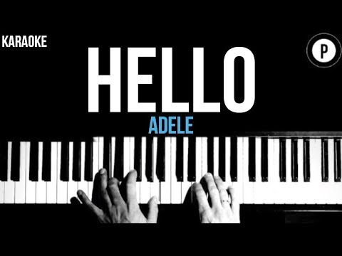 Adele – Hello Karaoke SLOWER Acoustic Piano Instrumental Cover Lyrics
