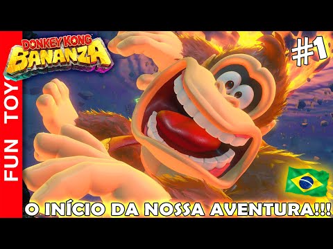 Donkey Kong Bananza #1 - Primeira Gameplay deste jogo IRADO! DUBLADO em Português!!!