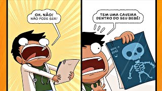 COMPILADO DE TIRINHAS DUBLADAS - A CAVEIRA DENTRO DO BEBÊ 😂