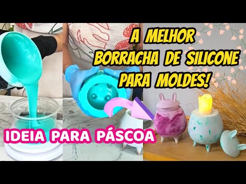 COELHINHOS DA PÁSCOA DE GESSO ATRAVÉS DE MOLDE - BIBELÔ E PORTA VELA @Redelease