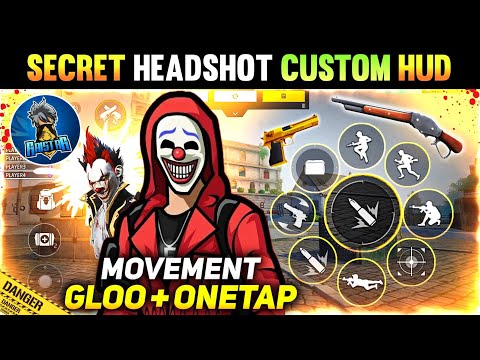 Best Custom Hud For 10x Faster Headshot + Movement + Gloo Wall 🔒⚙️ | Fire Button Size | Sensitivity