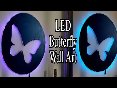 Modern LED Butterfly Wall Art | Dollar Tree Diy | Craft Angel