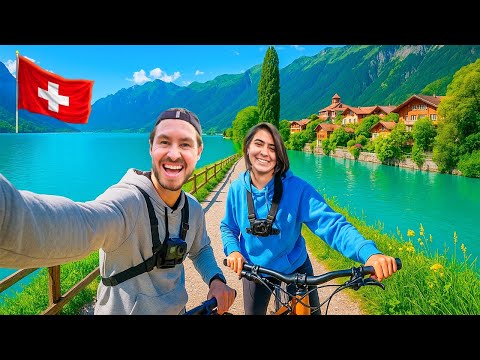 ANDAMOS 25KM DE BICICLETA NAS MONTANHAS DA SUÍÇA