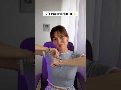 DIY Cute Paper Bracelet ๐ Beads Made from Paper #diy #craft #viral
